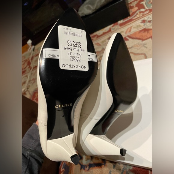 Celine White Cropped Chelsea Boots 85 size 37 - Picture 5 of 6